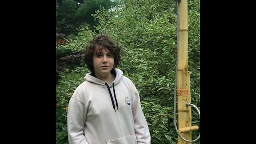 boohugger Bamboo Outdoor Shower | Tropical | Sustainable | Natural Bamboo | Handmade | 7 ft. Tall