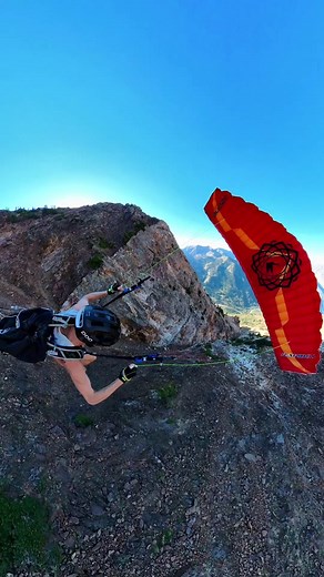 Carl weiseth back in SLC shredding down mountain lines #speedfly #speedflying #paragliding #pilot #flight #paraglider #speed #flyfast #extreme #extremesports #adventure