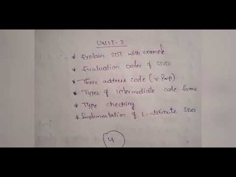 Compiler design(CD) important topics