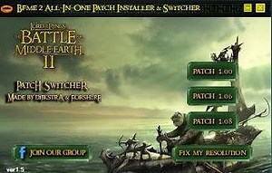 BFME 2 All In One Patch Installer & Switcher 1.0 /1.06 /1.08