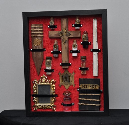 Dracula Vintage Vampire Hunting Kit Shadow Box- Large No. 1 - Etsy