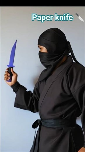 How to Make a Ninja Kunai with Paper 🗡️ #PaperCraft #Ninja