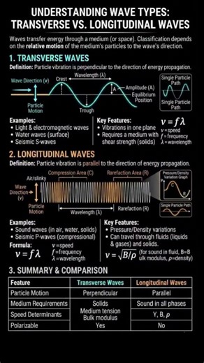 “Longitudinal vs Transverse wave 🔥 | Rapid Revision Score 90+” #physics #exampreparation #science