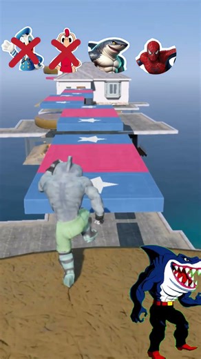 Street Sharks Vs Donald Duck Vs Condorito Spiderman Challenge #challenge #gta #spidermanchallenge