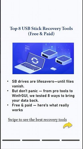 Top 8 USB Recovery Tools (Free & Paid) #filerecovery #shorts
