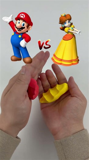 Mario vs Princess Daisy 🍄🌼 Clay Color Mixing… Who Wins? 😱#clay #shorts