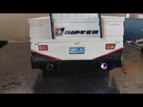 Wpl D14S Exhaust Back Fire Lights #rc #rccar #rcdrift #drifttruck #wpl #eastbaysliders
