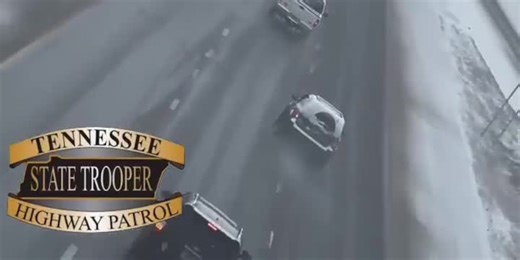 Road conditions on I-40 at mile marker 374 (THP)