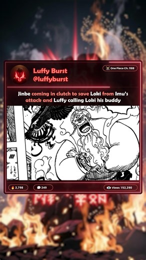 Jinbe deflect Imu's Omen Fire 🔥🌊 | One Piece Ch. 1188 Spoilers 👒 | #luffy #loki #imu #onepiece