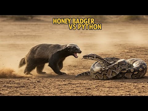 Wild Survival Showdown: Honey Badger vs Python