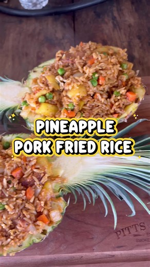 🔥🍍 Boudreaux’s Backyard x Pitts & Spitts bringing big flavor to the new flattop with this Pineapple Pork Fried Rice. Sweet heat, smoky pork, crispy rice, and that backyard fire-kissed finish — all served right in the pineapple shell for the ultimate presentation. @Pitts & Spitts
