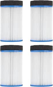 Clear Choice Pool Spa Filter 4.50 Dia x 7.80 in Cartridge Replacement for Spa-in-a-Box M-SPA Spa2Go Baleen AK-LGFPKWS, [4-Pack]