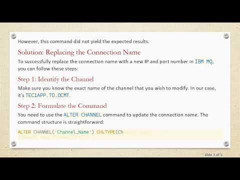 How to Easily Replace Connection Name in IBM MQ