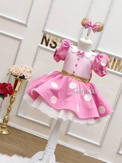 Pink Minnie Mouse Costume. Baby Girl Dress. Minnie Mouse Birthday Dress. Sparkle and Pearl Minnie Dress. for Special Occasion. Handmade! - Etsy