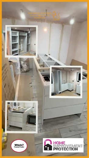 Kitchen Renovation Progress Fleckney, Leicestershire Lugano Matt Light Grey #shorts