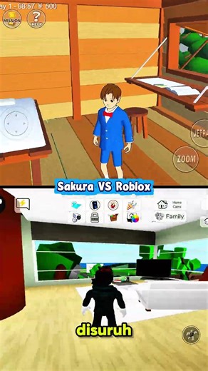 Rumah Pohon Sakura VS Roblox #sakuraschoolsimulator #roblox #brookhaven #shorts