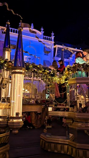 53K views · 1.8K reactions | Disney World Prince and Princess Happy Holidays Float at Magic Kingdom! Mickey's Very Merry Christmas Party Parade  Beauty and the Beast, Princess Tiana and Naveen, Ariel and Eric, Aladdin and Jasmine, Fairy Godmother, Aurora and Philip. | Amy's Magic & Miles Travel Blog | Facebook