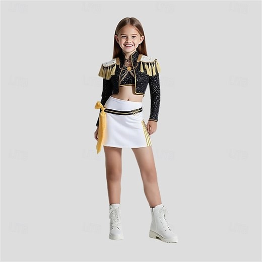Korean Idol Inspired Idol Pop Star Costume Fancy Dress Virtual Idol Movie Cosplay for Girls' Kid's Halloween Carnival Performance Comic Con Anime Expo 2025
