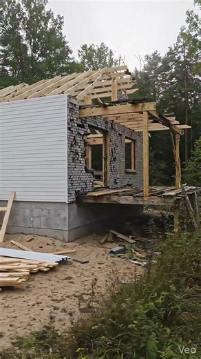From Ruins to Reality: The Full Construction of a Modern Forest Cottage | Time-lapse