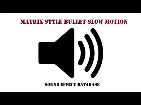 Matrix Style Bullet Slow Motion Sound Effect