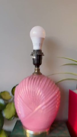 Vintage 1980s Pink Glass Seashell Lamp Art Deco Revival - Etsy