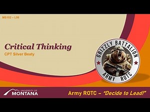 Critical Thinking - MSL102 Lesson 06 - ROTC