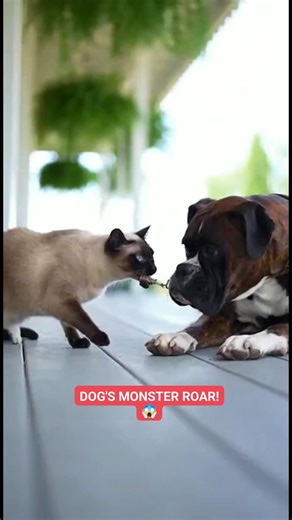 🐾 SHOCKING Challenge: The ULTIMATE Cat Taunts a Boxer with Food! URGENT Pet Rivalry! #CatVsDog #BoxerDog #UnbelievableWitness the UNBELIEVABLE audacity of the Siamese cat! This shocking footage captures the cat deliberately placing a treat right in front of the massive Boxer, daring him to take it. The tension is palpable and truly inspiring for mischief lovers! The first 2 lines hooked you, right? But what happens next will shock you... The Boxer unleashes an ultimate, monstrous roar and lunge