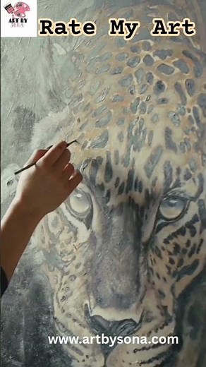 Tiger Painting | Artist Sona Dubey | Canvas Painting Tutorial | Portrait Painting #animalpainting