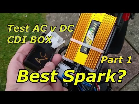 Compare the spark from AC and DC CDI ignition systems. See for yourself.