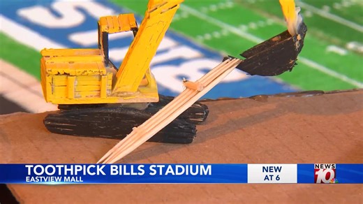 11K views · 104 reactions | News10NBC got a look at the progress of a toothpick model of Highmark Stadium, that will be displayed at Eastview Mall. | WHEC TV | Facebook
