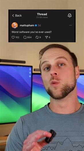 Matt Upham | AI, Tech, Coding on Instagram: "What’s the worst software / tech you’ve ever used?"