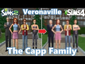 SIMS 2 CAPP FAMILY in SIMS 4 💙 (Juliette's Family) | Recreating Veronaville | SimSkeleton