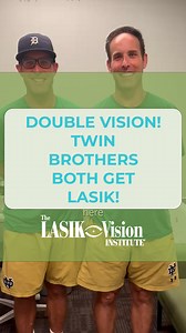 Double vision! Twin brothers both get LASIK! Hear their amazing story. Find out more at The LASIK Vision Institute and your free consultation. | The LASIK Vision Institute | Facebook
