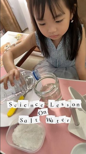 Fun with Science Experiment - Salt Water 👩‍🔬 #scienceexperiment #kidsscienceexperiment