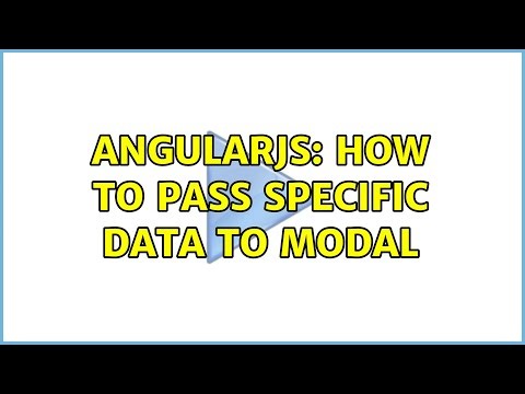 Angularjs: How to pass specific data to modal