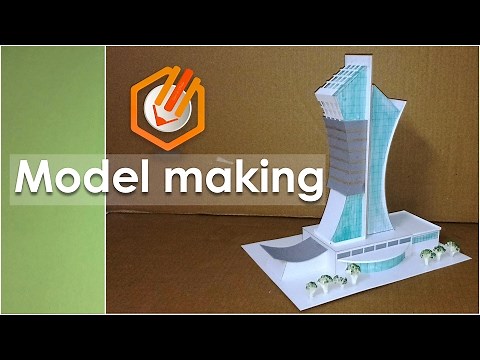 architecture building model from cardboard...