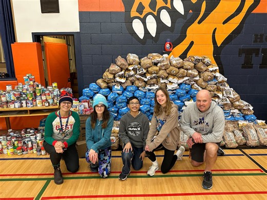 Holiday food drive at Kitchener school raises 8,000 meals for The Food Bank of Waterloo Region