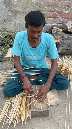 Traditional Bamboo Flower Busket weaving process #shorts