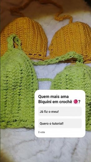 Gente amando os biquínis de crochê