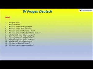 W FRAGEN DEUTSCH