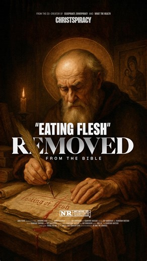 Christspiracy on Instagram: "This Halloween, there’s no bigger trick—nothing scarier—than this: The word “flesh” was removed from Jesus’ own warning in the Bible? In the earliest Syriac Luke 21:34, Jesus says: “Be on guard… so your hearts aren’t weighed down by the eating of flesh.” Modern Bibles replaced it with “hangover.” Not a translation. A redaction. This Halloween, we hope you avoid both—the flesh and the hangovers. Leave that for the zombies… and watch Christspiracy instead. Comment WATC