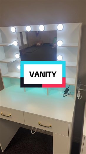 Affordable Vanity Makeup Station with Color-Changing Lights