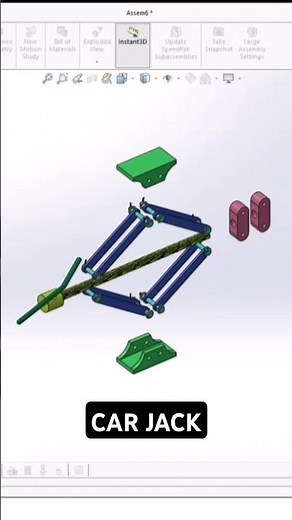 CAR JACK DESIGN IN SOLIDWORK | EXPLODE & MOTION STUDY STEP BY STEP FULL EXPLAINE | #solidworks #cad
