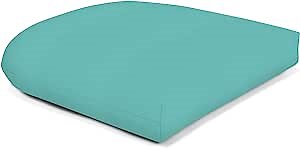 Sunbrella Patio Cushions -Wicker Seat Pad - 19.5" W x 19.5" L x 2.5" T, Outdoor Chair Cushion with Comfort, Style & Durability Designed for Outdoor Living - Made in The USA