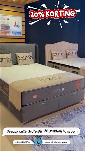 Bij Vlinder Wonen is de Bambi Bedden Showroom Korting van 20% Gestart! #bambi