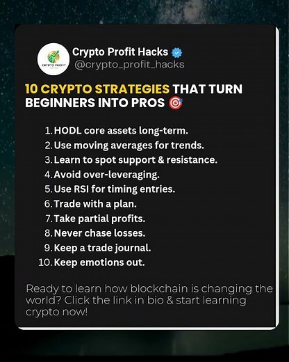 10 Crypto Strategies That Turn Beginners Into Pros 🎯