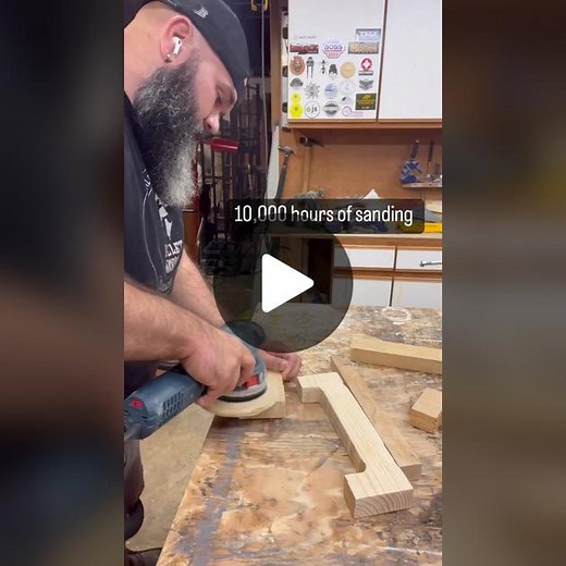 Don't use pallet wood! Don't do it! Unless you're prepared for an enormous amount of sanding. #woodworking #woodworker #sanding #palletwood #pallet #pallets #palletprojects #palletfurniture #palletproject #maker #reclaimedwood #reclaimed #palletart #woodtok
