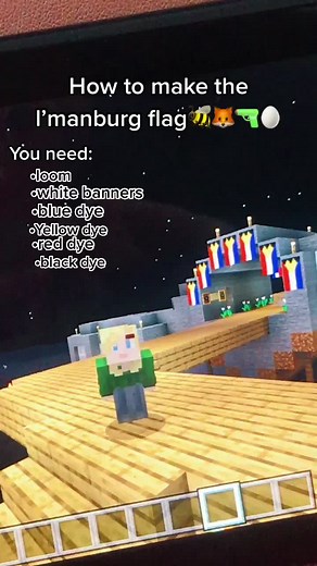 How to make the l’manburg flag🐝🥚🔫🍴#lmanburg #bluepremiumbond #theyhadseggsontgecraftingtable #wilbersoot #dreamsmp #tommyinnit #tubbo #minecraft