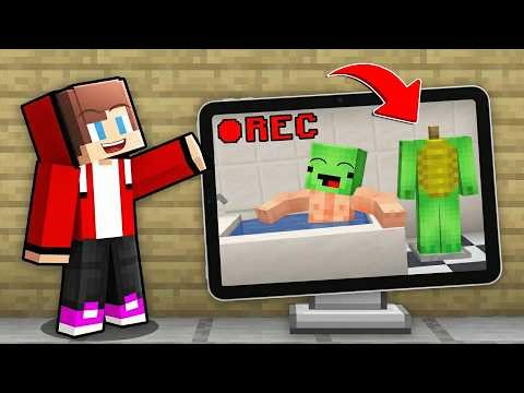 JJ Using CAMERAS to Find Mikey's SECRETS in Minecraft - Maizen