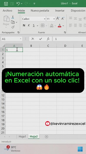 Numera Celdas Rápidamente con Excel